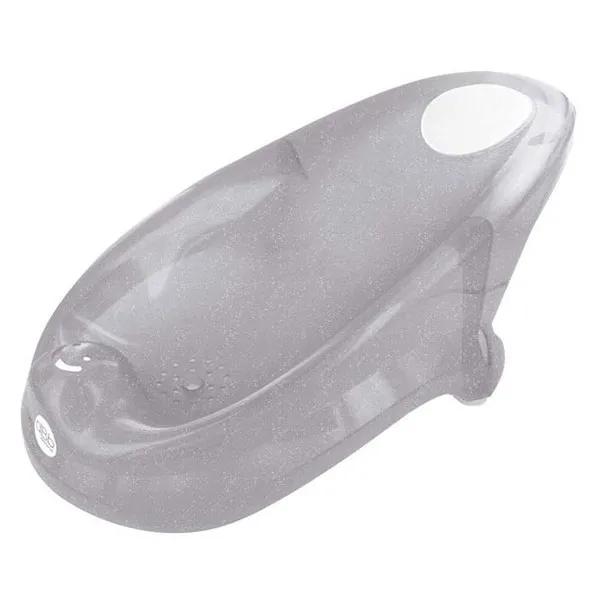 Transat de bain bébé de 0 à 6 mois Forme ergonomique Coloris Gris pailleté
