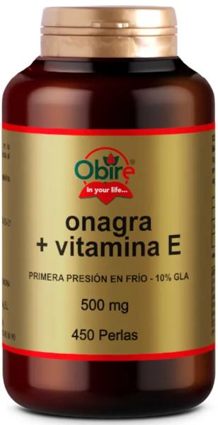 Obire Aceite de Onagra 500 mg 10% GLA 450 Perlas