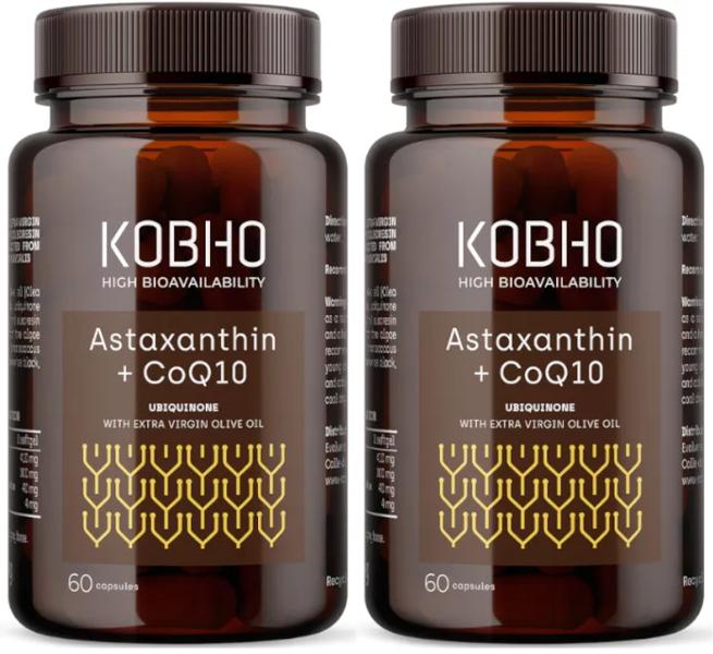 Kobho Labs Astaxantina + CoQ10 2x60 Perlas