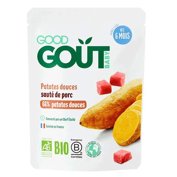 Plat Patates Douces Sauté de Porc +6m Bio 190g 2