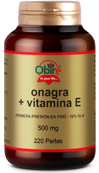 Obire Aceite de Onagra 500 mg 10% GLA 220 Perlas