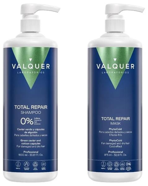 Valquer Laboratorios Verde Valquer Pack Reparación Total Champú 1L + Mascarilla 975 Ml