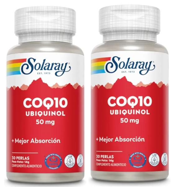 Solaray Ubiquinol Co-Q10 50 mg 2x30 Perlas