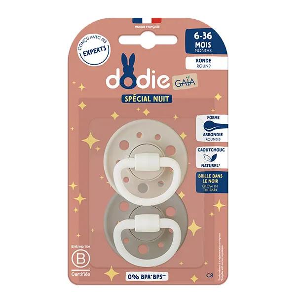 Sucette Ronde 6 à 36 mois C8 Gaia Nuit X2 3