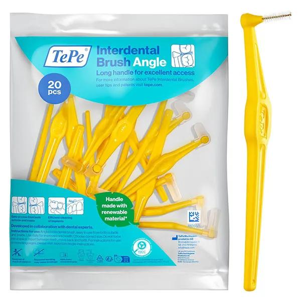 Brossettes Interdentaires Angle™ Jaune format économique 0,7mm 20 pièces