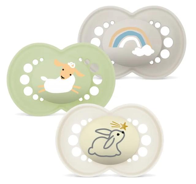 Mam Chupete Original Day & Night Neutro Mate +6M 3 Uds
