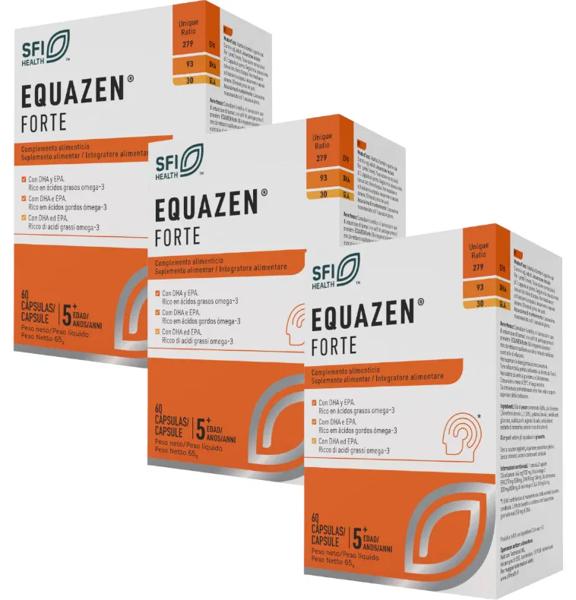 Vitae Equazen Omega-3 y 6 Forte Mejorar la Función Cerebral 3x60 Cápsulas
