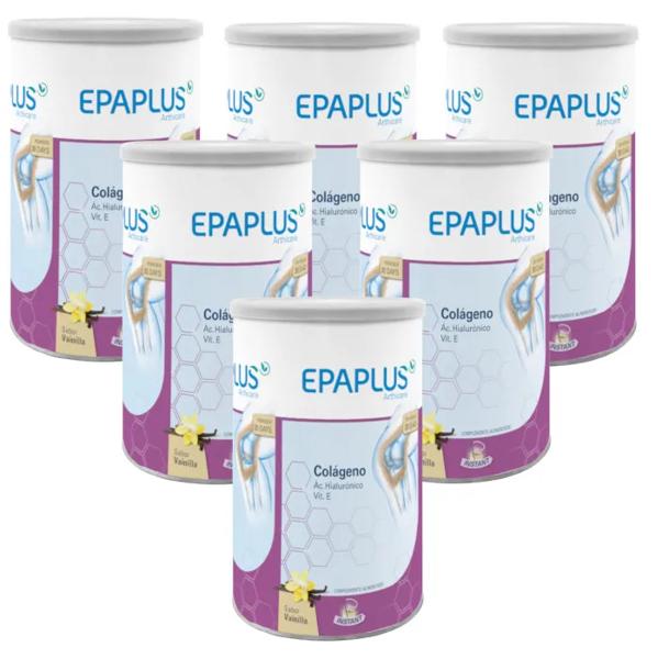 Epaplus Colágeno + Ác. Hialurónico + Vit. E Polvo Vainilla 6x305 gr