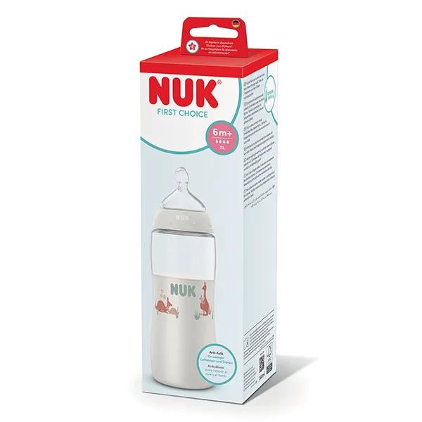 NUK  Biberon First Choice + 6-18 mois 360ml crocodile