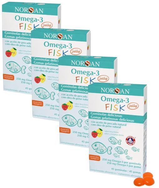 NORSAN Omega-3 FISK Jelly 4x45 Gominolas