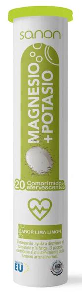 Sanon Magnesio + Potasio 20 Comprimidos Efervescentes