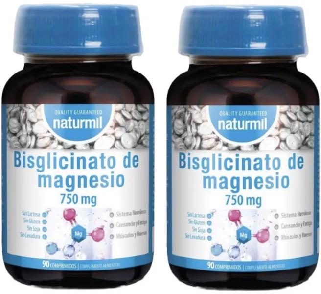 Naturmil Bisglicinato de Magnesio 750 mg 2x90 Comprimidos