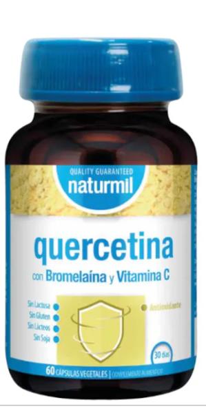 Naturmil Quercetina Bromelaìna Vit C 60 Cápsulas Vegetales