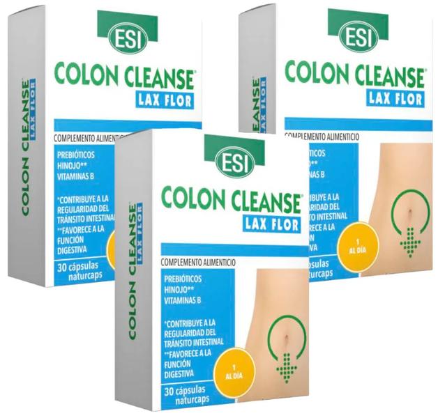 esi colon cleanse lax flor 3x30 capsulas