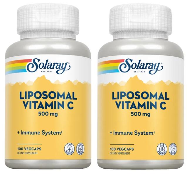 Solaray Liposomal Vitamina C 500 mg 2x100 Cápsulas Vegetales