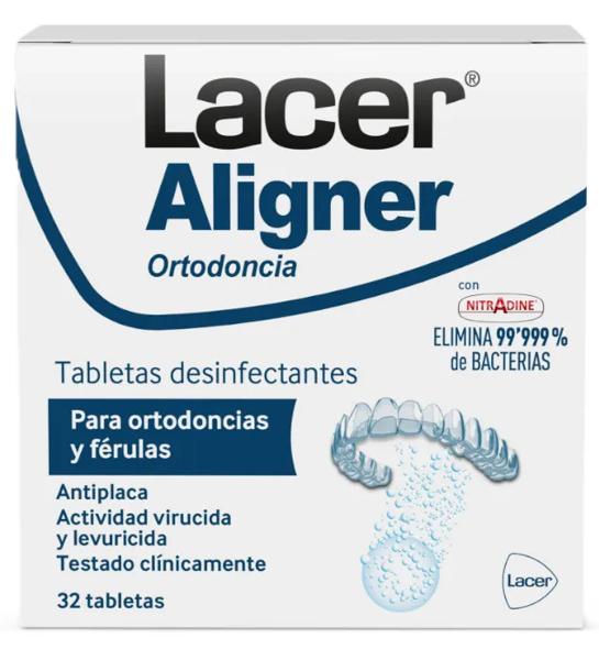 Lacer Aligner Ortodoncia Desinfectante 32 Tabletas