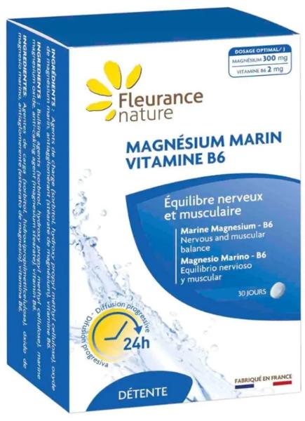 Fleurance Nature Magnesio Marino Vit B6 60 Comprimidos