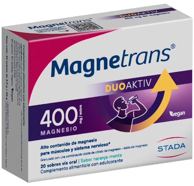 Magnetrans Duo Activ Magnesio 400 mg Deporte y Recuperación 20 Sobres