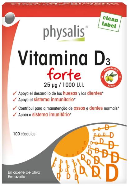 Physalis Vitamina D3 Forte 100 Cápsulas