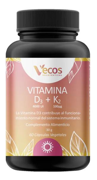 Vecos Nucoceutical Vitamina D3 + K2 100 60 Cápsulas Vegetales