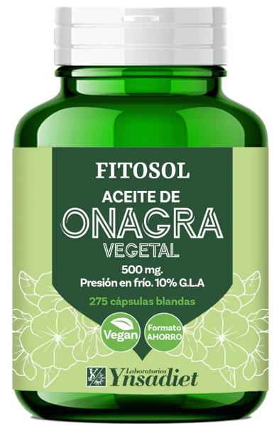 Ynsadiet Fitosol Aceite de Onagra Vegetal 500mg 275 Cápsulas Blandas