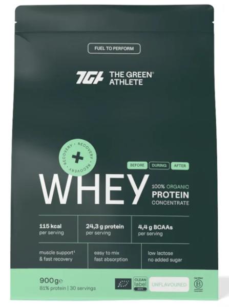 The Green Athlete Whey Protein Concentrada Sin Sabor 900 gr