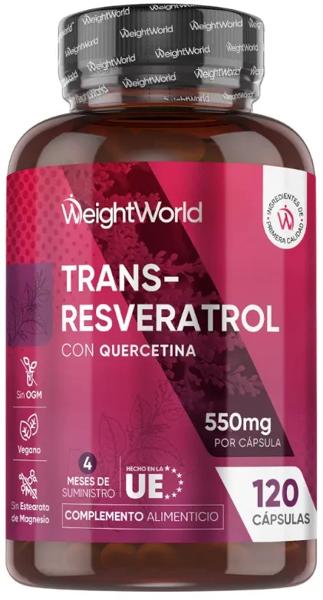 WeightWorld Trans Resveratrol con Quercetina 550mg 120 Cápsulas