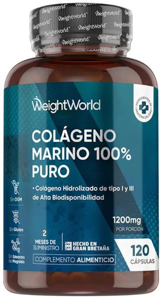 WeightWorld Colágeno Marino Puro 1200mg 120 Cápsulas