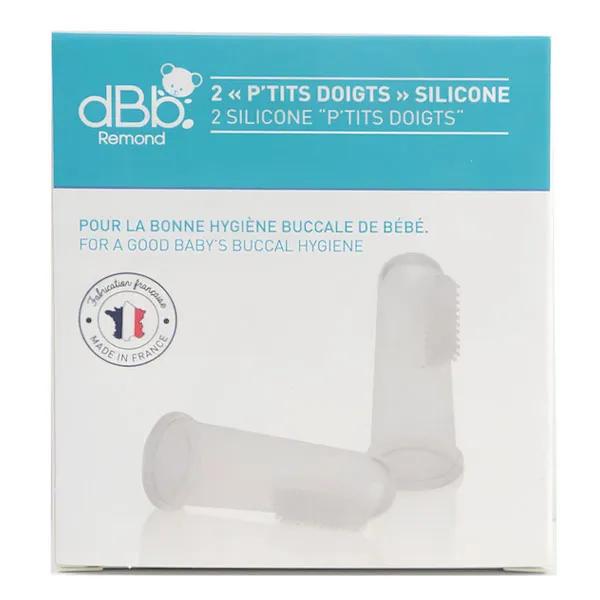 P'tit Doigt en Silicone 1ère Brosse à dents de Bébé 2 pièces