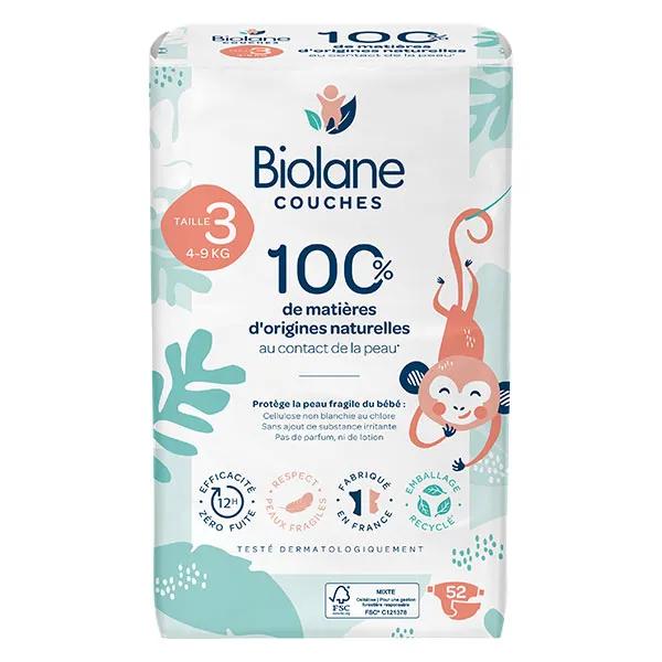 Couches Naturelles Taille 3 Ultra-Absorbant Pas de Fuite 52 unités 5