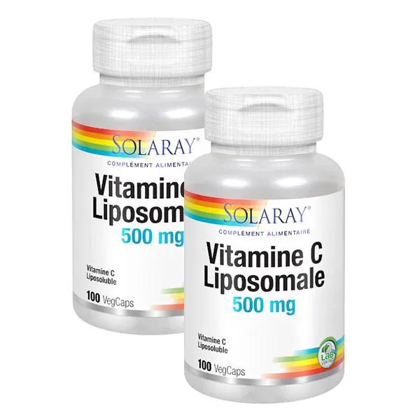 Solaray Vitamine C Liposomale 500mg Lot de 2 - 100 végécaps