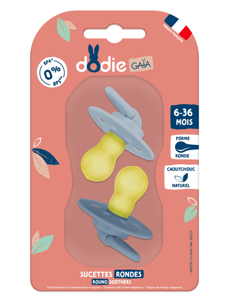 Sucette Caoutchouc Gaia 6 à 36 mois Motif Ciel Etoile C6 Lot de 2 4