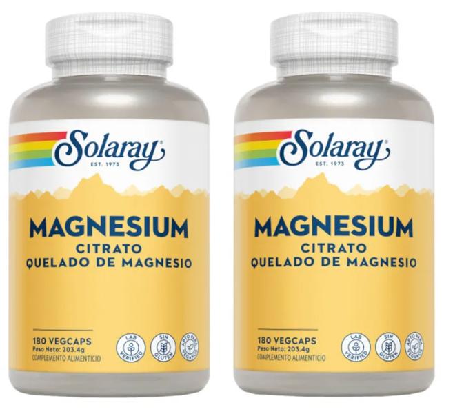 Solaray Magnesio 2x180 Cápsulas Vegetales