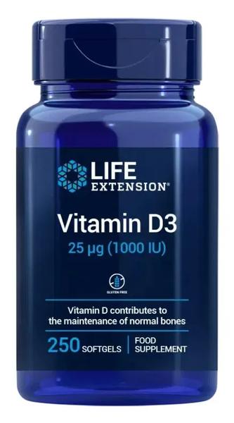 Life Extension Vitamin D3 1.000 Iu 250 Cápsulas Blandas