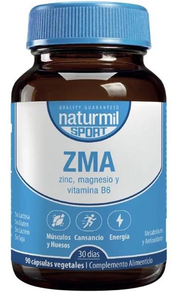 Naturmil Sport ZMA Zinc, Magnesio, Vitamina B6 90 Cápsulas