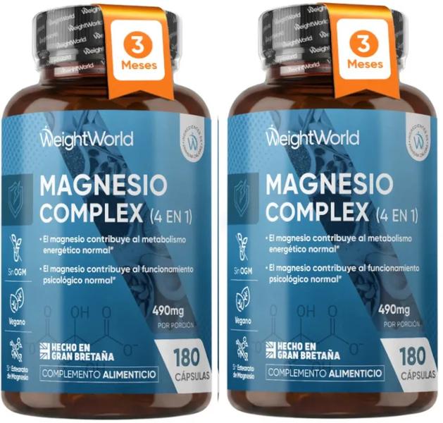 weightworld magnesio complex 4 en1 490mg 2x180 capsulas