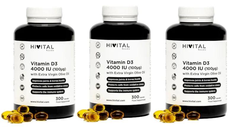 Hivital Vitamina D3 4000 UI 3x300 Perlas