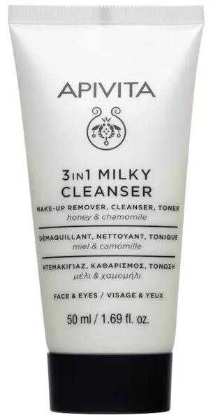 Apivita Oliva/Lavanda/Rosa Leche Limpiadora 3 En 1 Rostro Y Ojos Con Camomila Y Miel 50 Ml
