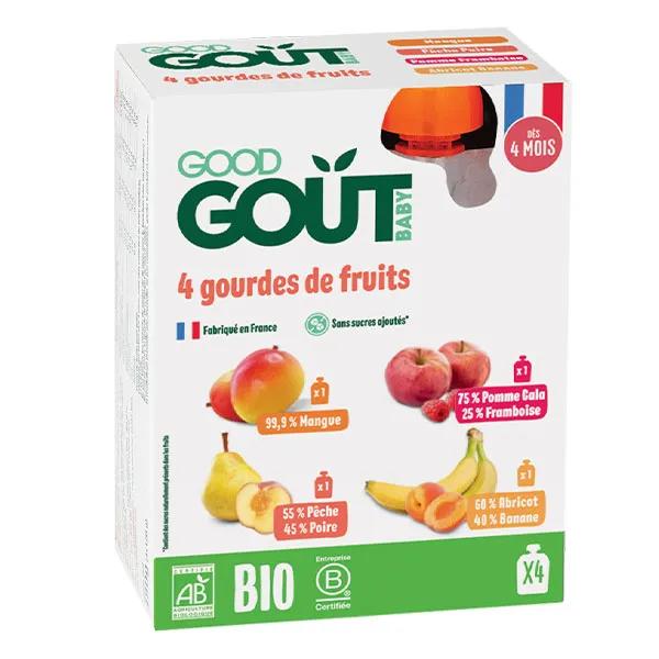 Gourde Compote de Fruits Variety Fruits +4m Bio 4 x 120g 2