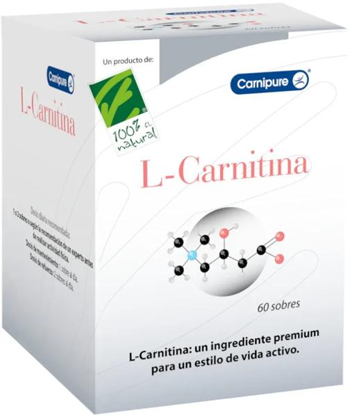 100% natural L-Carnitina Carnipure 60 Sobres