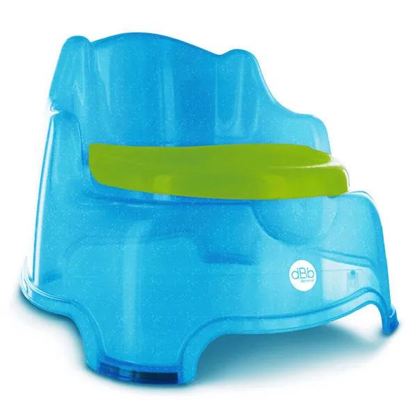 Fauteuil Pot Bébé 3en1 Fauteuil Pot et Marchepied Coloris Bleu pailleté