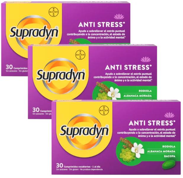 supradyn anti stress concentracion y memoria 3x30 comprimidos formato ahorro