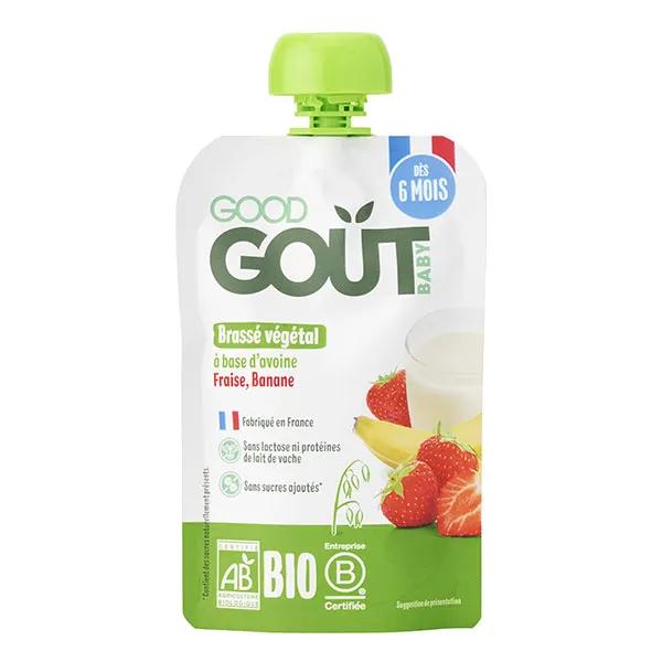 Gourde Brassé Végétal Avoine Fraise Banane +6m Bio 90g 3