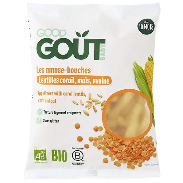 Good Gout Les Amuse-bouches Biscuits Lentilles corail Maïs Avoine 35g 2