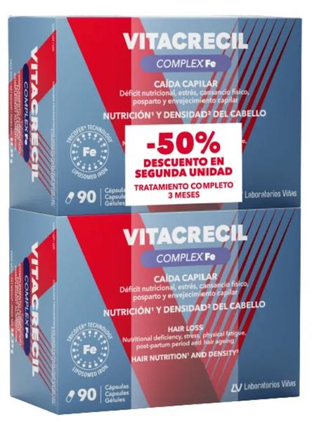 Vitacrecil Complex Fe Anticaída Pack 2X90 Cápsulas