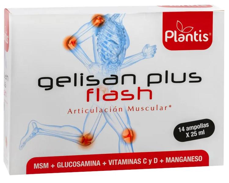 Plantis Gelisan Plus Flash Glucosamina + Cúrcuma + Msm 14 Ampollas - Imagen 3