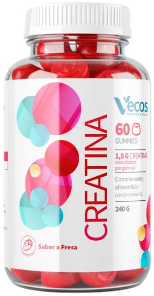 Vecos Nucoceutical Creatina 3000mg Fresa 60 Gummies