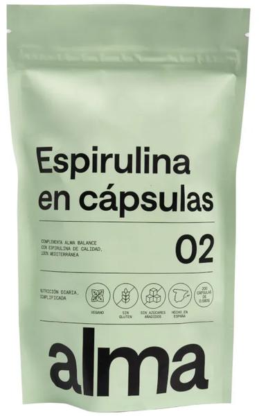 alma espirulina 200 capsulas
