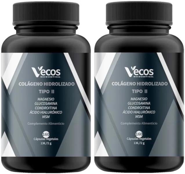 Vecos Nucoceutical Colágeno Hidrolizado Tipo II 2x160 Cápsulas Vegetales