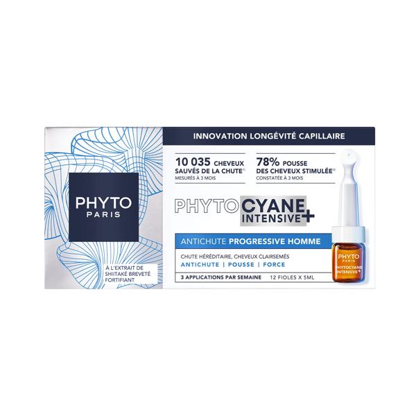 PHYTO  cyane Intensive+ Traitement Antichute progressive Homme 12 fioles 
